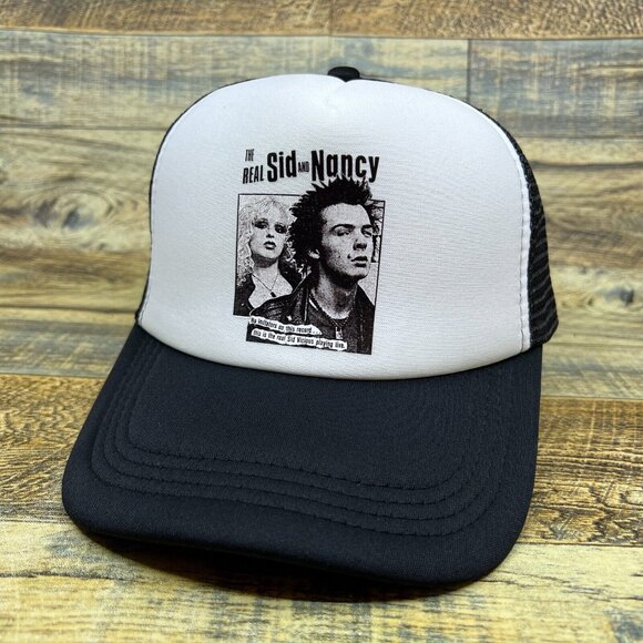 Sid Vicious Unisex Trucker Hat Black Snapback The Sex Pistols Baseball Cap - Picture 2 of 8